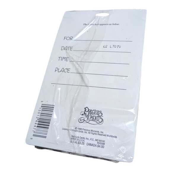 Vintage 1994 Hallmark Precious Moments Baby's Christening Invitations Pack of 8 - Picture 2 of 2